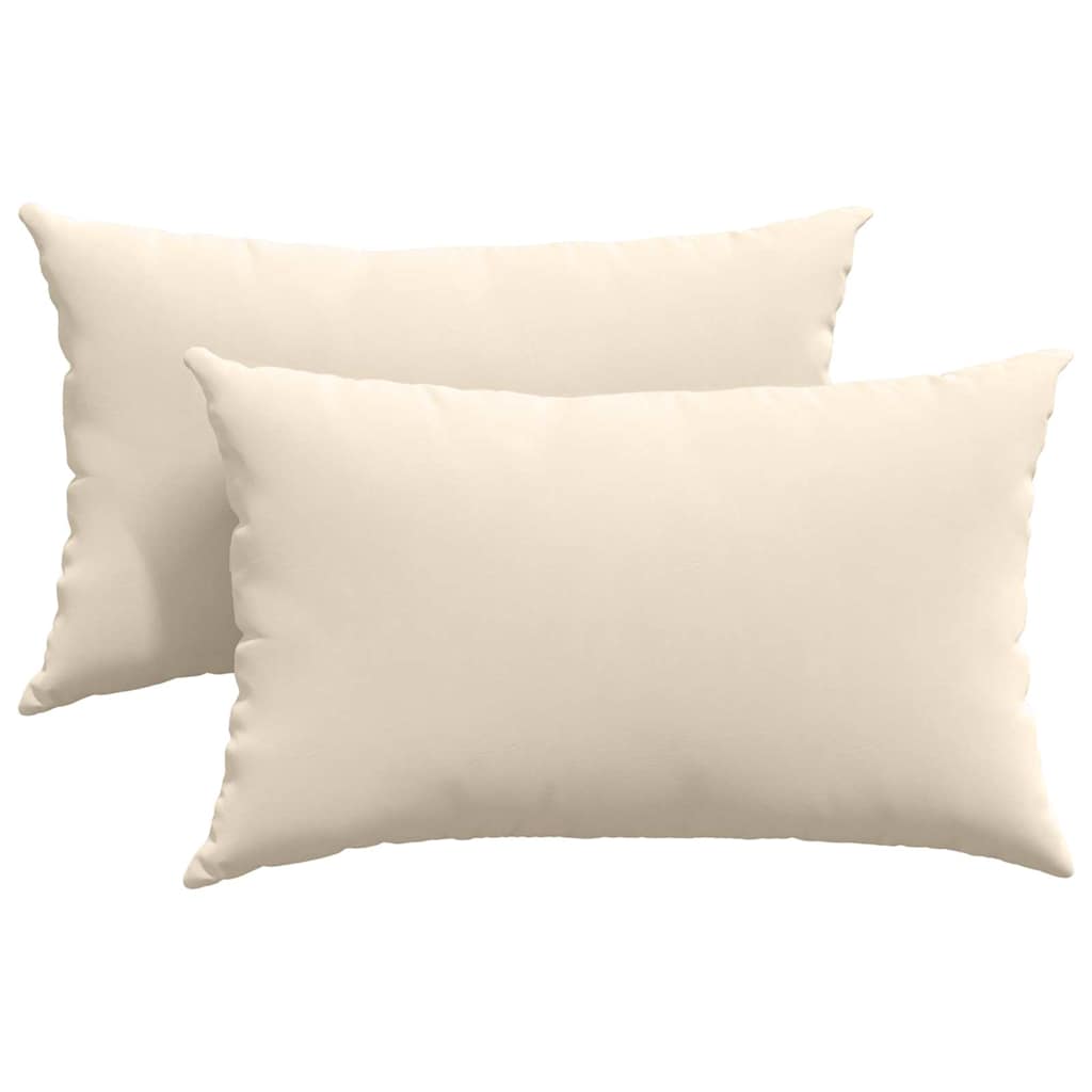 Sofa Pillows 2 pcs Beige 50 x 30 cm Fabric